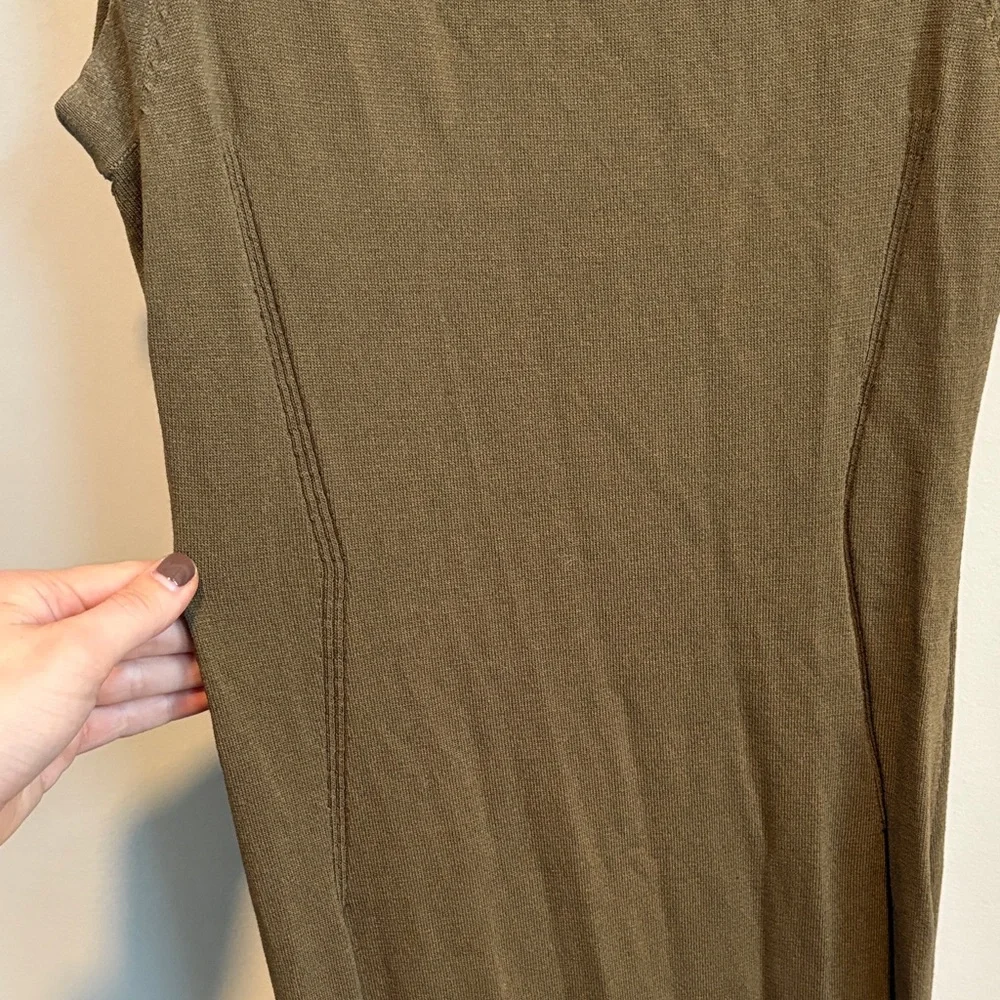 Zara Olive Green Sleeveless Maxi Dress - Picture 4 of 4
